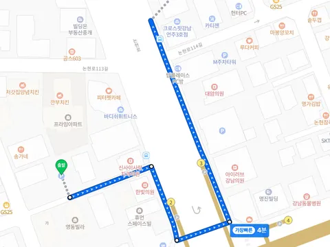 대승유료주차장 약도